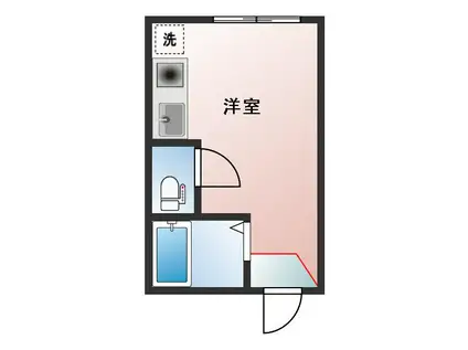 ルームズ吉祥寺(ワンルーム/1階)の間取り写真