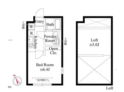 吉祥寺ヴィレッジ(1K/2階)の間取り写真