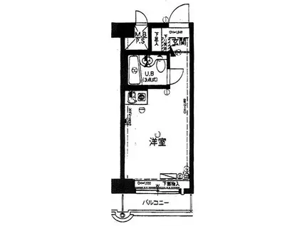 ライオンズマンション新大阪第5(ワンルーム/4階)の間取り写真