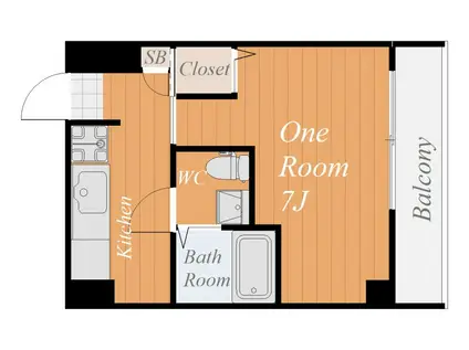 シャーレック(1K/9階)の間取り写真