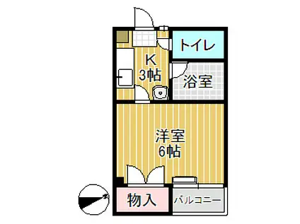 エスペラントB1B2(1K/1階)の間取り写真