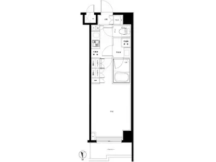 ルーブル高島平(1K/6階)の間取り写真