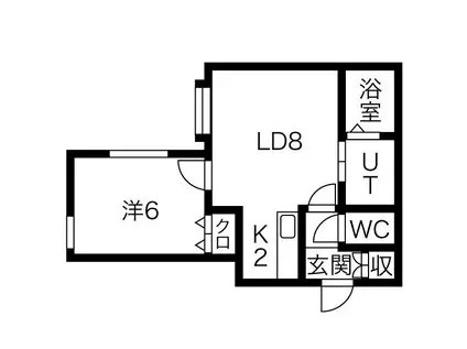 ブランドバーグ1ST(1LDK/3階)の間取り写真