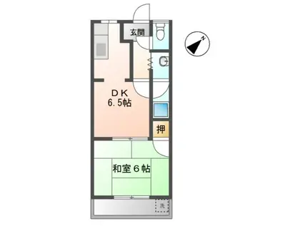 ステージニューポイント(1DK/2階)の間取り写真