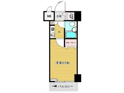 ライオンズマンション西川口第11(1K/7階)の間取り写真