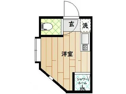 テレシーナ(ワンルーム/1階)の間取り写真