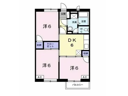 サンマリーナ(3DK/2階)の間取り写真