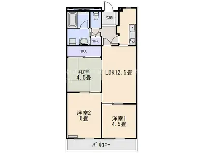 セントラルビラ吉田(3LDK/1階)の間取り写真