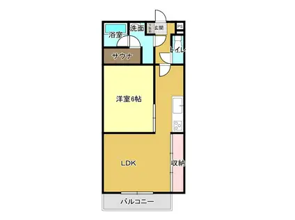 GRAND COLLINEII(1LDK/2階)の間取り写真