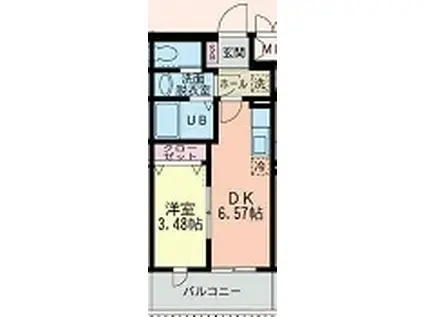 荒井SKマンション(1DK/5階)の間取り写真