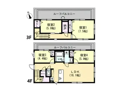 エフティヒア西品川(3LDK/3階)の間取り写真