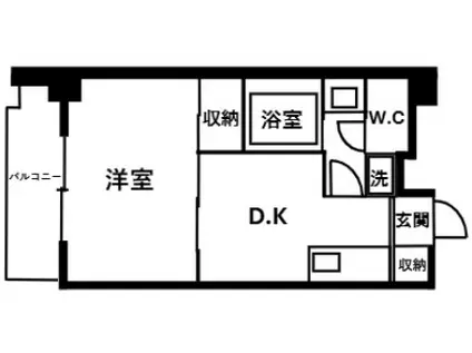 メゾン橘(1DK/3階)の間取り写真