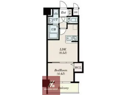 ALIVIS北梅田(1LDK/7階)の間取り写真