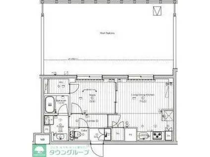 PREMIUMCUBE東高円寺DEUX(1LDK/4階)の間取り写真