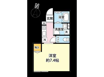 ウエルストン大泉(ワンルーム/1階)の間取り写真