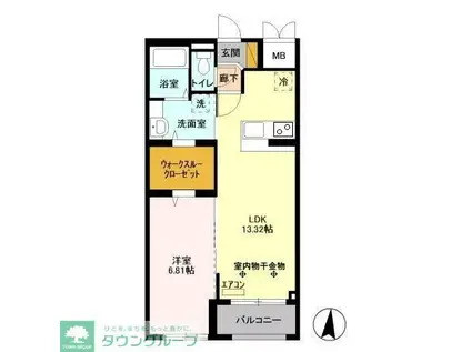 ユートリーパークマンション(1LDK/2階)の間取り写真