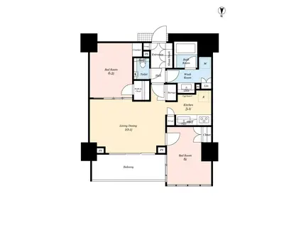 宮益坂ビルディング(2LDK/8階)の間取り写真