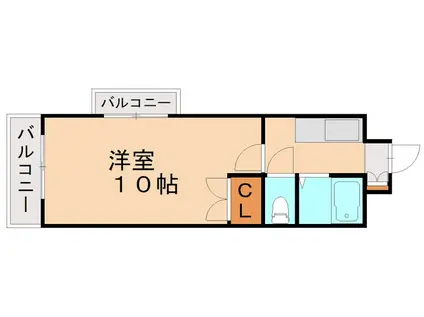 第12エルザビル(1K/8階)の間取り写真
