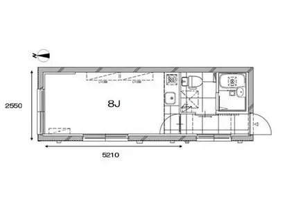 APARTMENT KURO武蔵小山II(ワンルーム/4階)の間取り写真