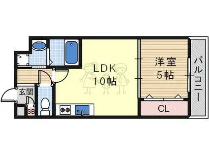 FOREST(1K/2階)の間取り写真