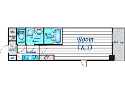 S-FORT福島LIBRE(1K/10階)の間取り写真