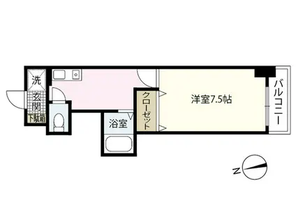 横田第2ビル(1K/4階)の間取り写真
