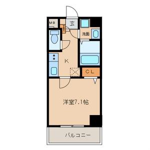 Z・R名駅(1K/3階)の間取り写真