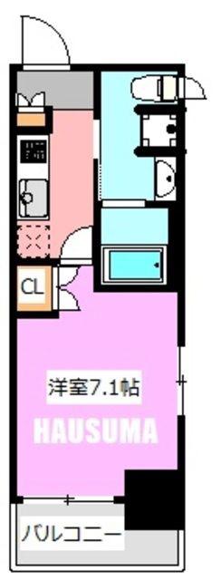 リアンシエルブルー田端(1K/5階)の間取り写真