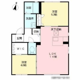 メゾンドボヌール C棟(2LDK/1階)の間取り写真