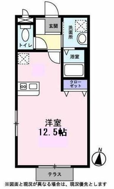 ウィル千代田(ワンルーム/1階)の間取り写真