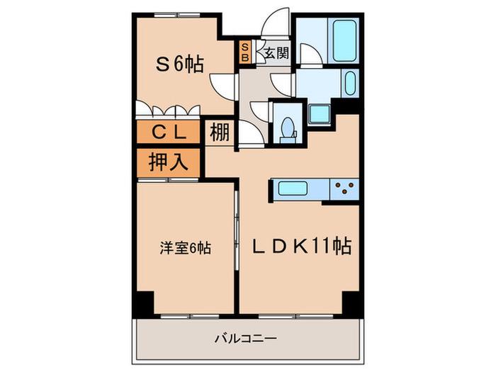 レジディア文京音羽(1SLDK/9階)の間取り写真