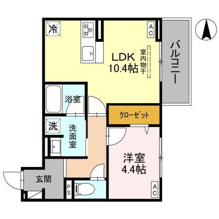 D-GRAN 飯田町(1LDK/3階)の間取り写真