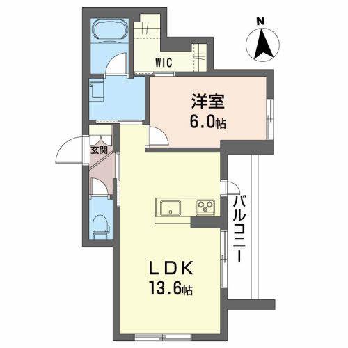 コンフォール台原駅前(1LDK/3階)の間取り写真