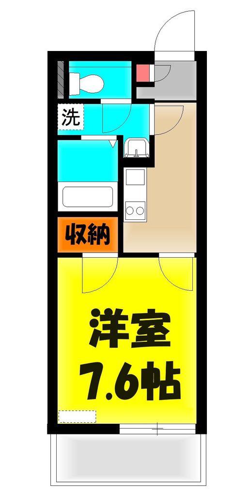 ラグレージュ2(1K/1階)の間取り写真