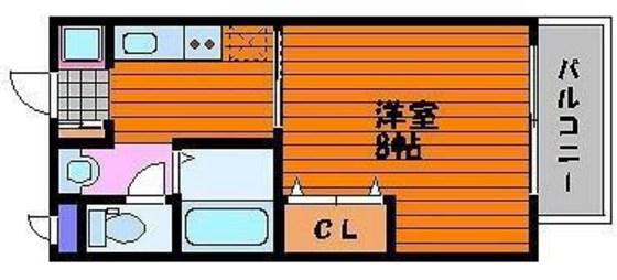 アーバンネット新屋敷(1K/1階)の間取り写真