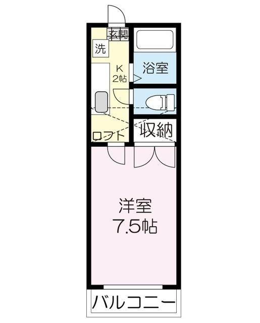 TAKE1(1K/1階)の間取り写真