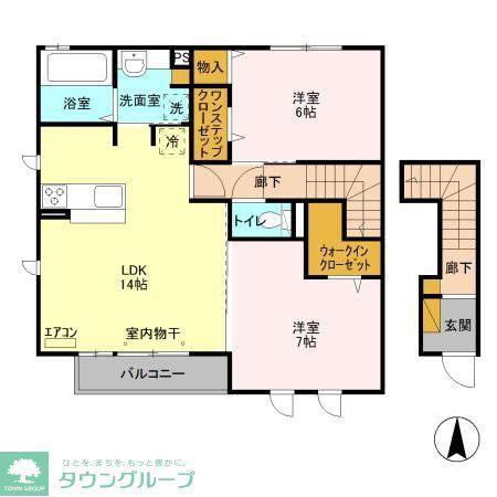シエロ B(2LDK/2階)の間取り写真