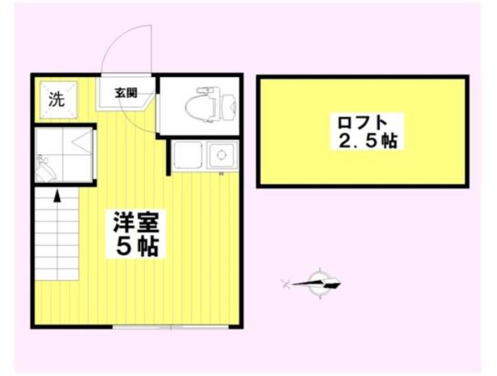 ソレイユ荻窪III(ワンルーム/2階)の間取り写真