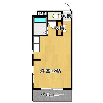 佐久間ハイツ(ワンルーム/2階)の間取り写真