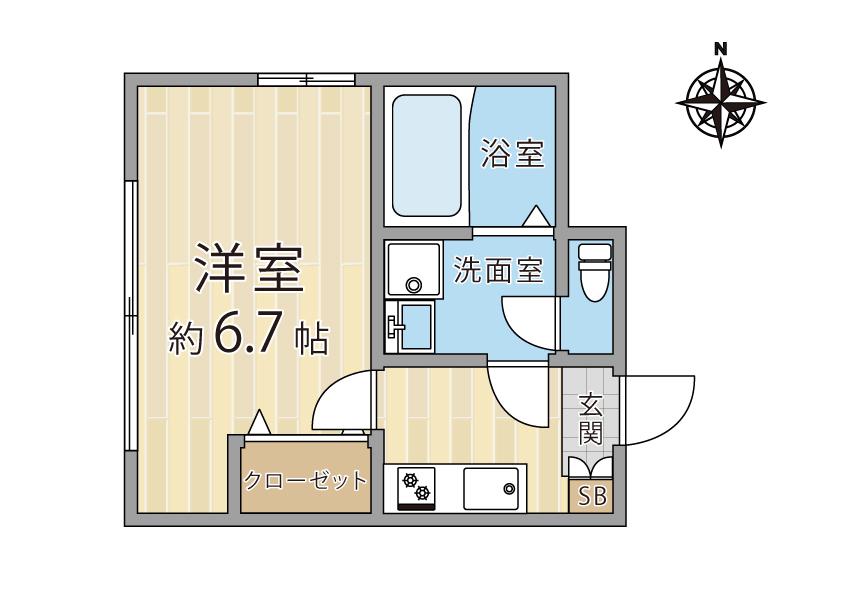 メゾンデール(1K/3階)の間取り写真