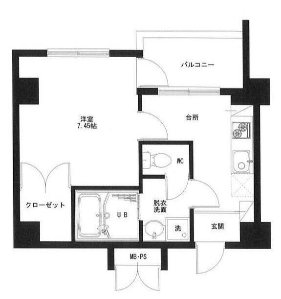 ヴェルドミール(1K/6階)の間取り写真