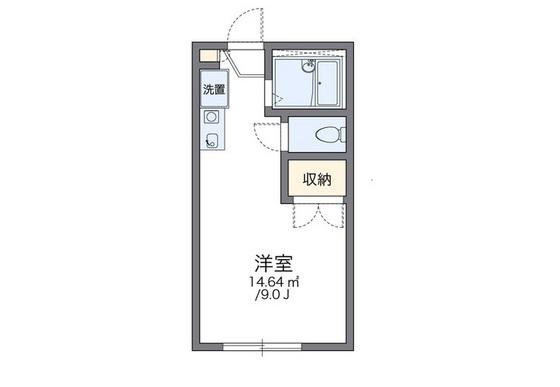 レオパレスリヴェール杉原(ワンルーム/2階)の間取り写真