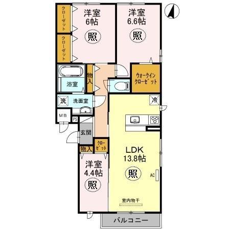 甲南コルン(3LDK/3階)の間取り写真