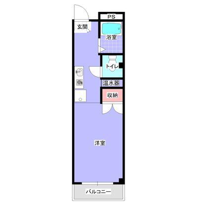 クレール(ワンルーム/2階)の間取り写真