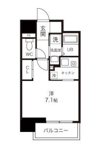DELCCS SINAGAWA(1K/4階)の間取り写真