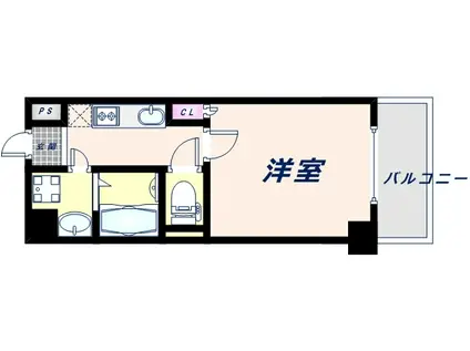 UーRO鶴橋駅前(1K/6階)の間取り写真