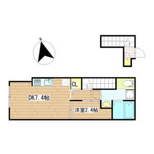 アークテラス小田原(1LDK/2階)の間取り写真