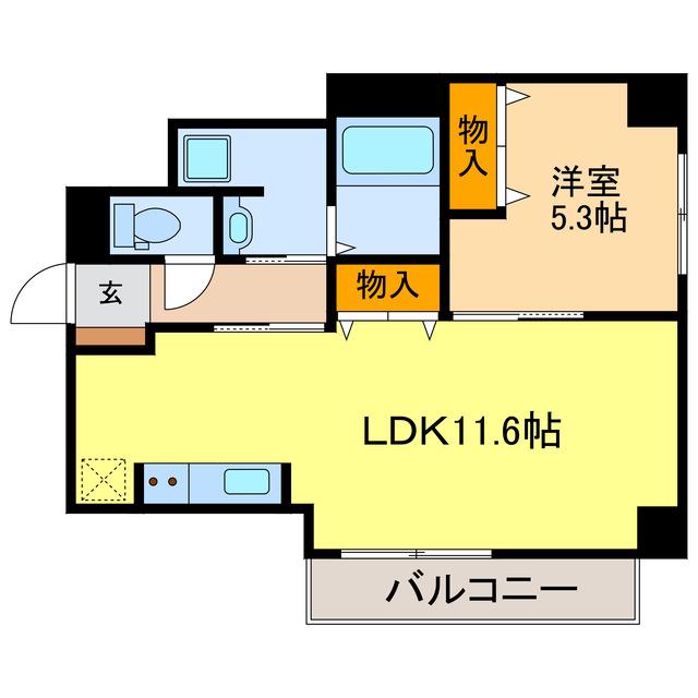 SEA22(1LDK/6階)の間取り写真