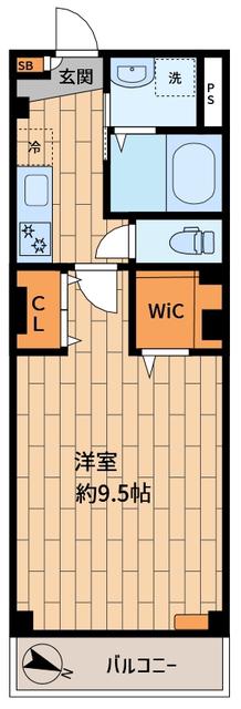 シャンテ鷺沼(1K/1階)の間取り写真
