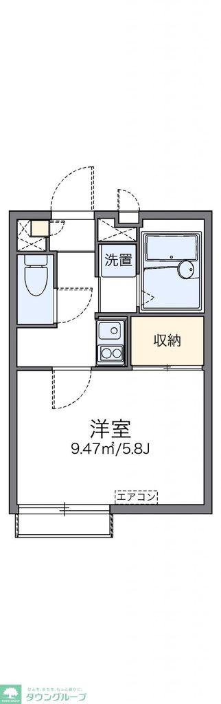 レオパレスBRISE関町東(1K/2階)の間取り写真